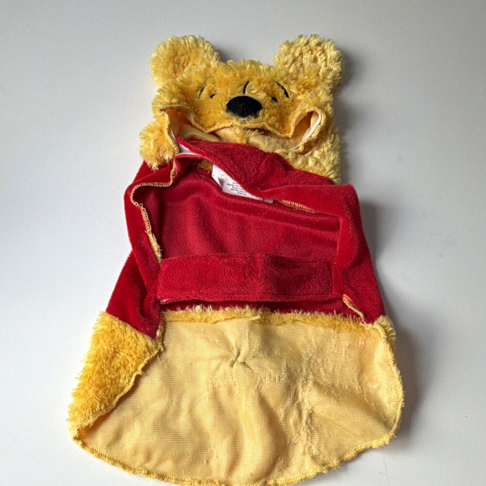 Disney Winnie The Pooh Dog Costume Complete Outfit Size M Yellow/Red